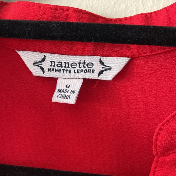 New Bright Orange Nanette Lepore Short Sleeve Tie Waist Fit and Flare Dress 8 - Picture 4 of 8